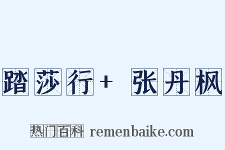 踏莎行+张丹枫是什么意思的图片